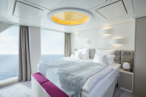 HANSEATIC spirit Grand Suite Schlafbereich © Hapag-Lloyd Cruises